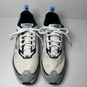 Nike Air Max AP White Sneakers Shoes CU4826-104 White Gray & Blue Size 8‎
